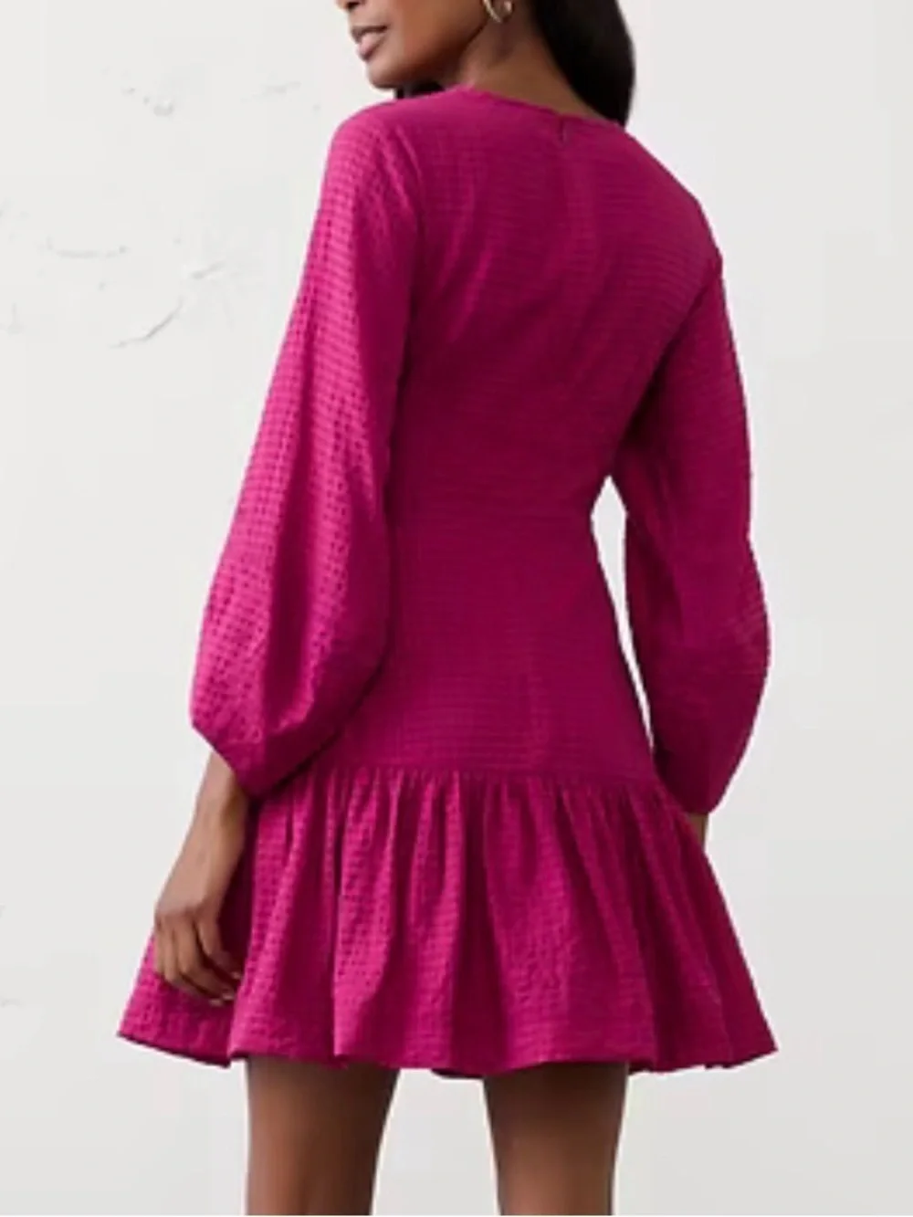 Banana Republic Textured Magenta Dress NWT - Picture 2 of 5